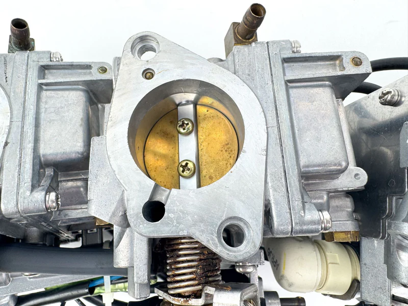 03-04 Yamaha 90HP 4 Stroke Outboard 1 2 3 4 Carburetor Set Of 4 - Good Condition - Image 13